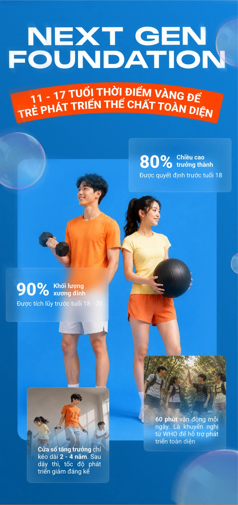 Next Gen Foundation — 11-17 tuổi thời điểm vàng phát triển thể chất toàn diện